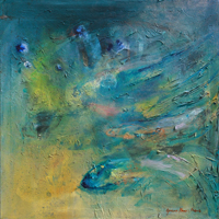 Bruisend zeeleven, 80 x 80 cm